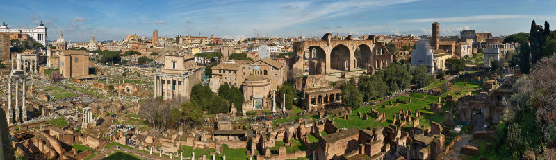 Forum Romanum view from the Palatine Hill