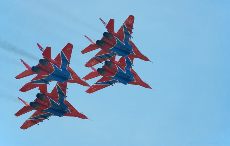 Mig-29 fighter, Strizhi (The Swifts) aerobatic team