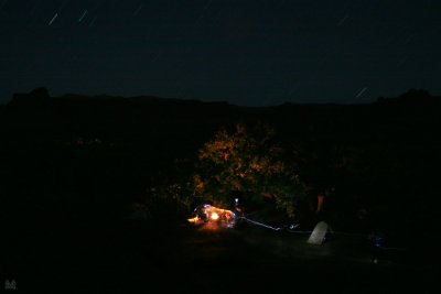 Camp Under Star Trails