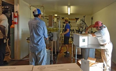 Bottling operation at Fox Run Winery, Geneva, NY