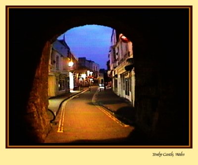 Tenby castle archway