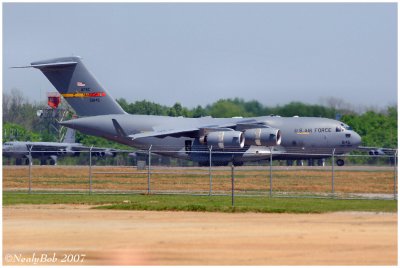 C17 GlobeMaster Backing Up For Take Off