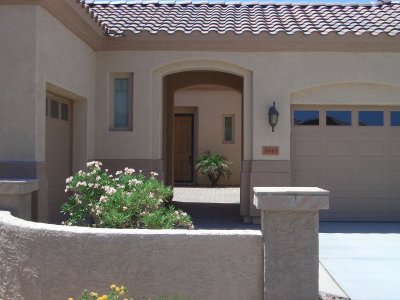 Front Entry showing hallway to courtyard