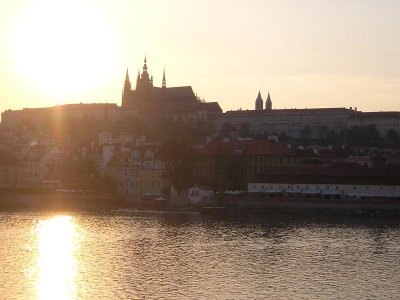 Solnedgng ver Prag