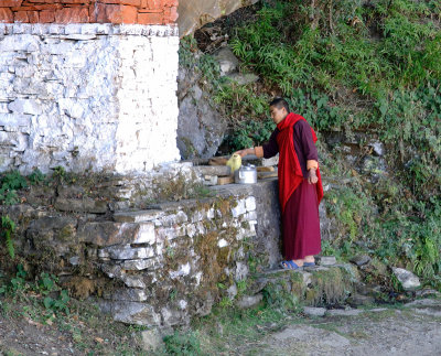 Monk at Stupa