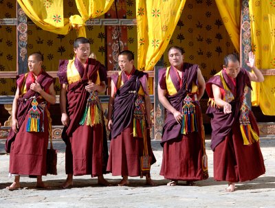 Monks - Trongsa Dzong