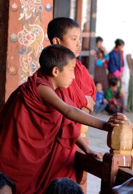 Young Monks - Trongsa Dzong