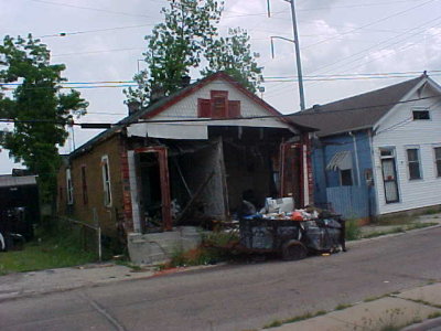 Upper Ninth Ward, NOLA recovery, shotgun house, May 2007