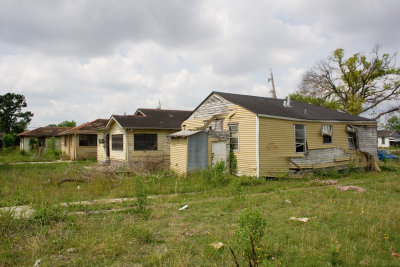 Houses lower 9th ward, Claiborne Avenue, New Orleans, May 2, 2007