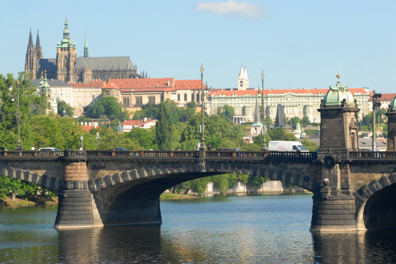 Prague Castle and Legii Bridge