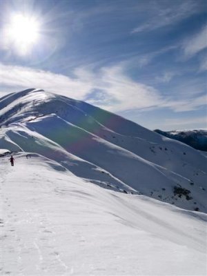 Wayne walking towards the Summit