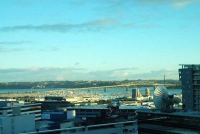 The view from our room in Auckland