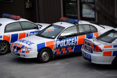 Rather colorful and nice police cars in Queenstown