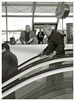 Gentlemen in an Airport
