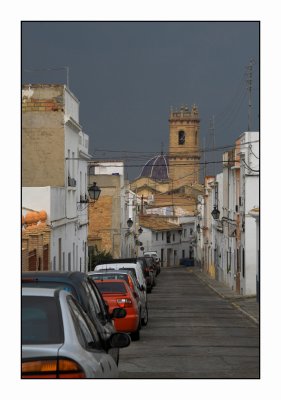 Oliva town - rain clouds coming