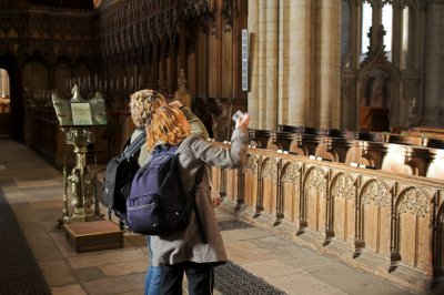 Vicky & Bev in the Cathedral