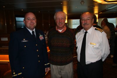 Coast Guard Commander, Victor and the Ship's Captain