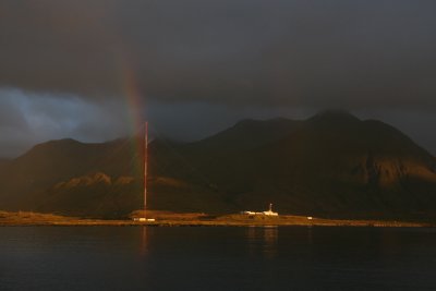 Rainbow over the Coast Guard antenna