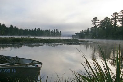 An overcast dawn.