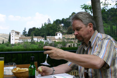 in the Parador garden