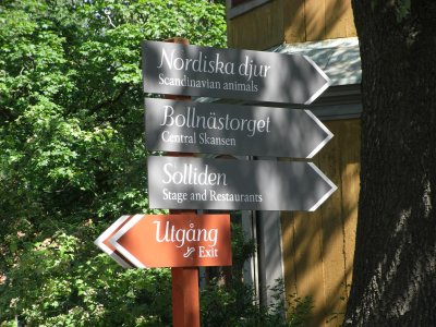 Directions at Skansen, Stockholm