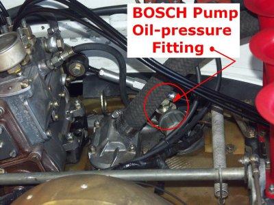 911 RSR Engine BOSCH MFI Pump Oil-Pressure Fitting - Photo 1