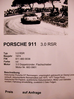 1974 Porsche 911 RSR sn9114600038 - Photo 1