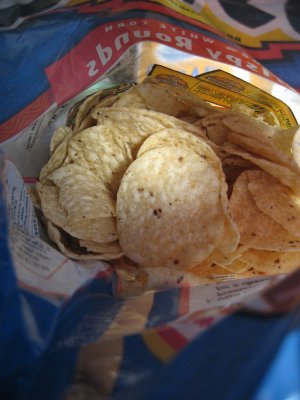 tortilla chips in the morning sun
