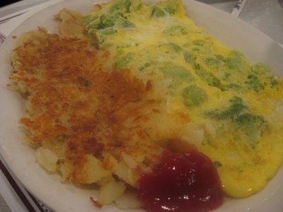 omelette at the diner.