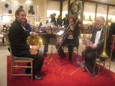 brass quartet at neiman marcus