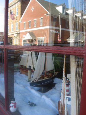red bank sailboat window