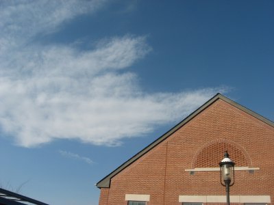 winter sky over bernardsville library