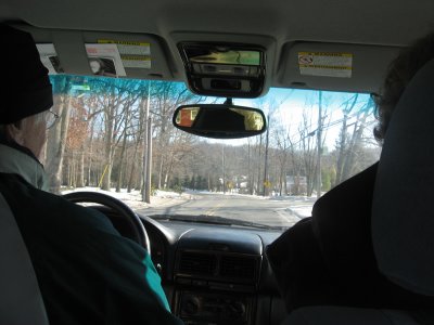 vince and wes in the car