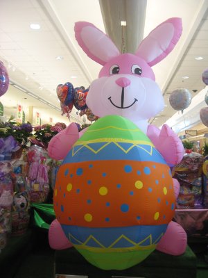 supermarket blow up easter bunny