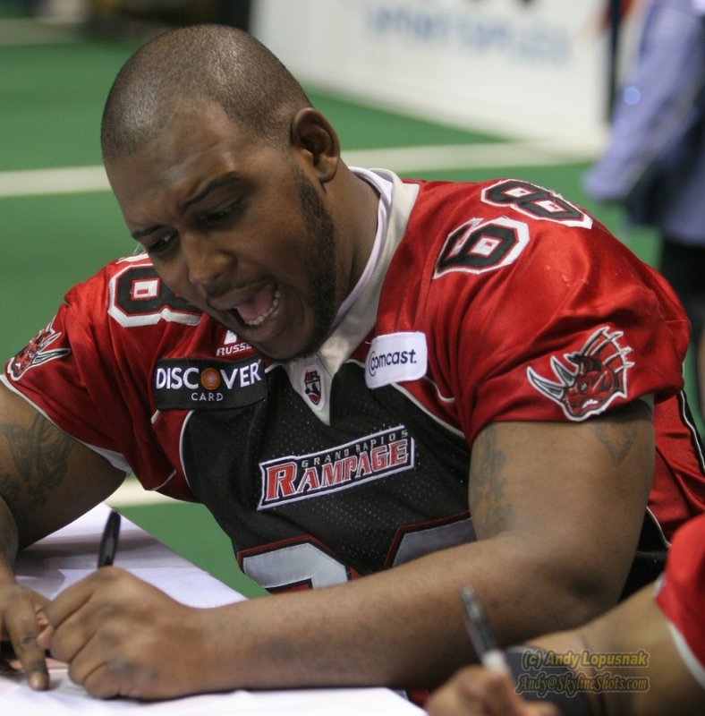 Grand Rapids Rampage lineman Terrell McGill