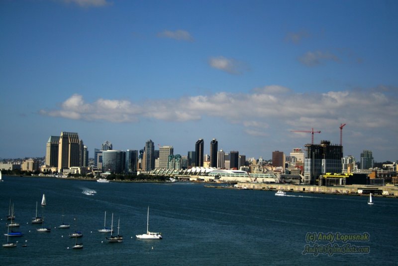 San Diego, California from the Coronado Bridge