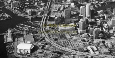 Aerial of downtown Tampa, Florida