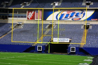Texas Stadium with AFL nets on top of NFL nets.