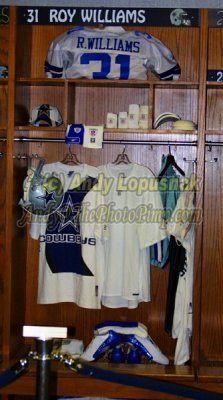 Dallas Cowboys CB Roy Williams locker at Texas Stadium