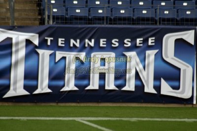 Tennessee Titans banner at L.P. Field