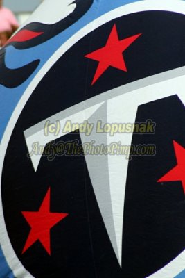 Close-up of Tennessee Titans inflatible helmet