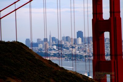 San Francisco through the Golden Gate Bridge