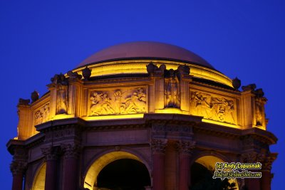 Palace of Fine Arts at night - San Francisco, California