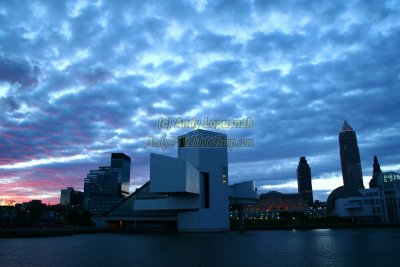 Rock & Roll Hall of Fame at dusk