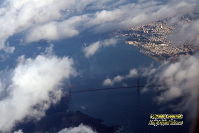 Aerial of Golden Gate Bridge
