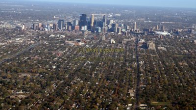 Aerial of downtown Minneapolis, Minnesota