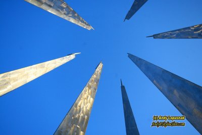 Fire Sticks sculpture at the University of Tampa