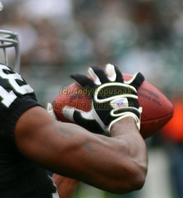 NFL Oakland Raiders WR Randy Moss catching a pass