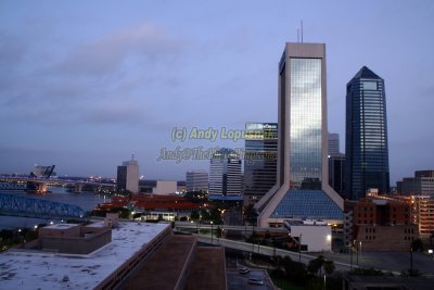 Downtown Jacksonville, Florida from room 1101 of the Hyatt Regency Riverfront