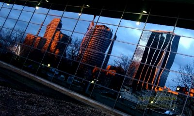 Reflection of downtown Grand Rapids